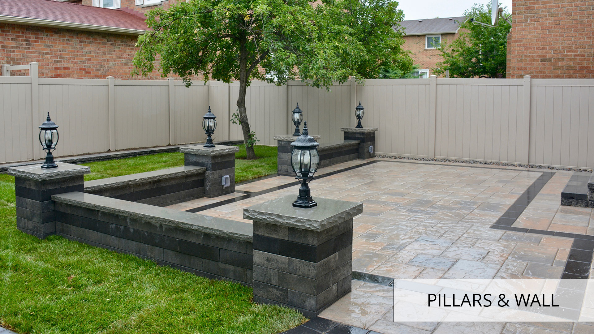 Pillars and Wall