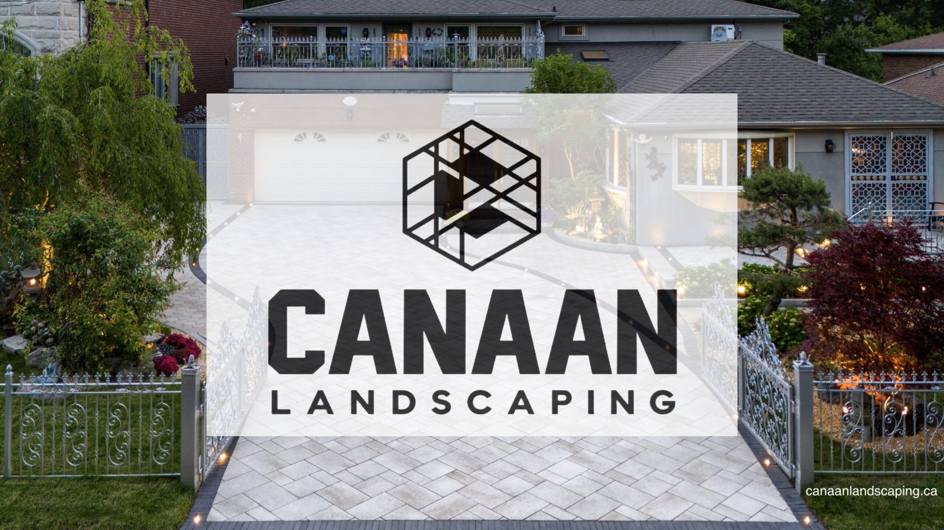 Luxury driveway and landscape design by Canaan Landscaping